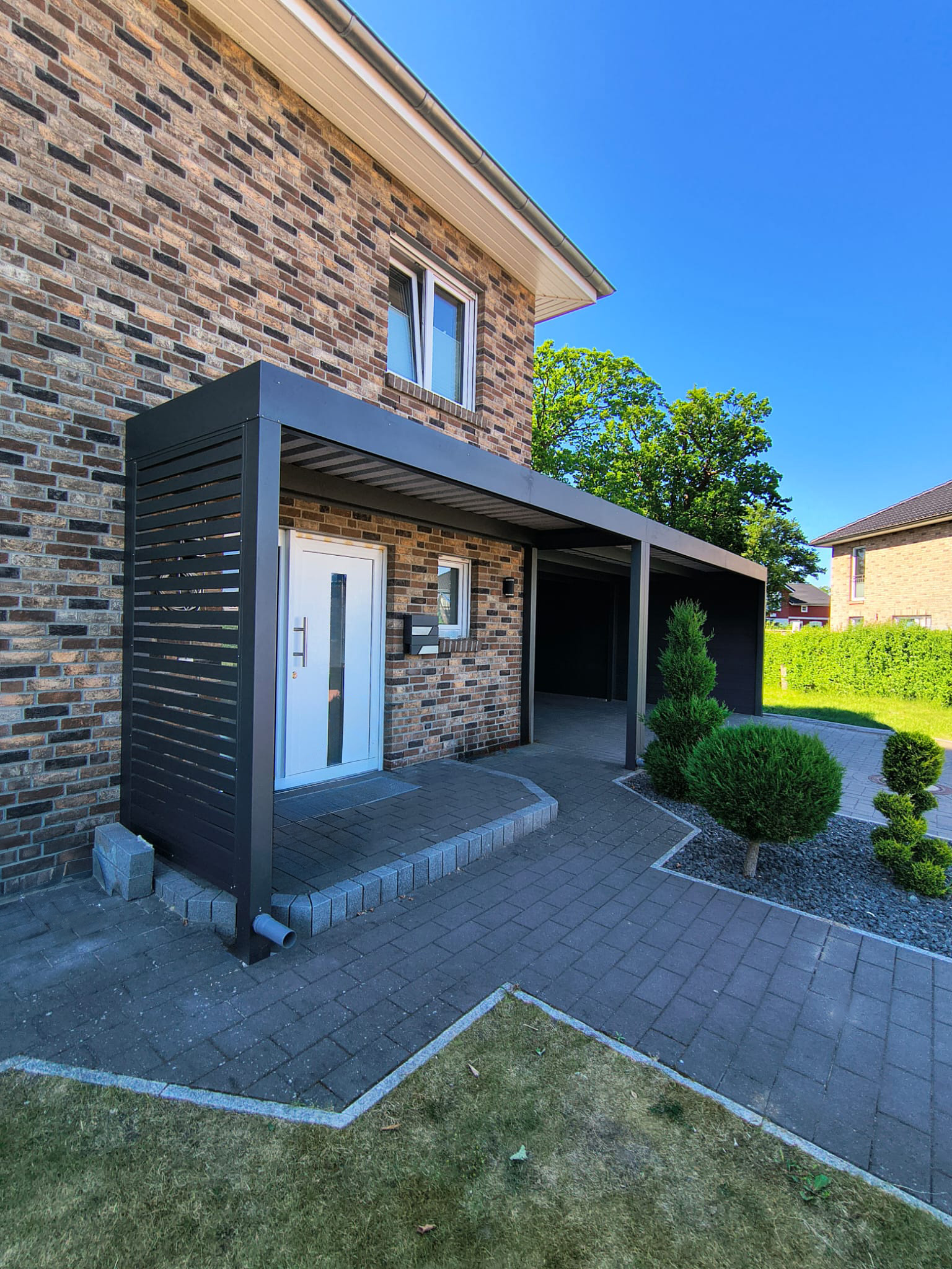 KD Carport Cube mit Eingangsüberdachung