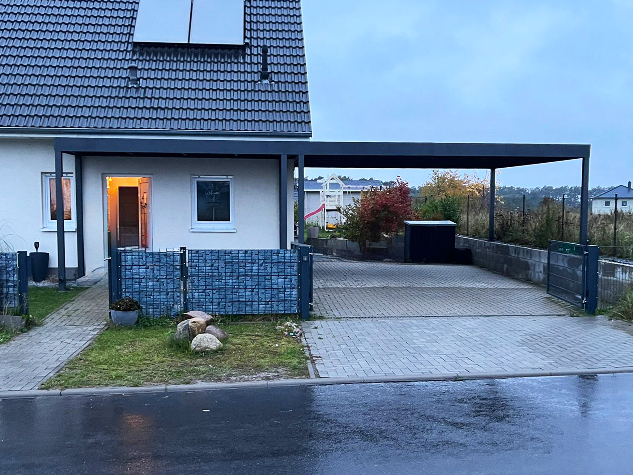 KD Carport Cube mit Eingangsüberdachung