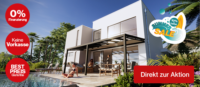 Im August erhalten Sie 10% Rabatt auf alle Überdachungen + ein LED-Set gratis! Werten Sie jetzt Ihren Außenbereich auf mit KD Überdachung!