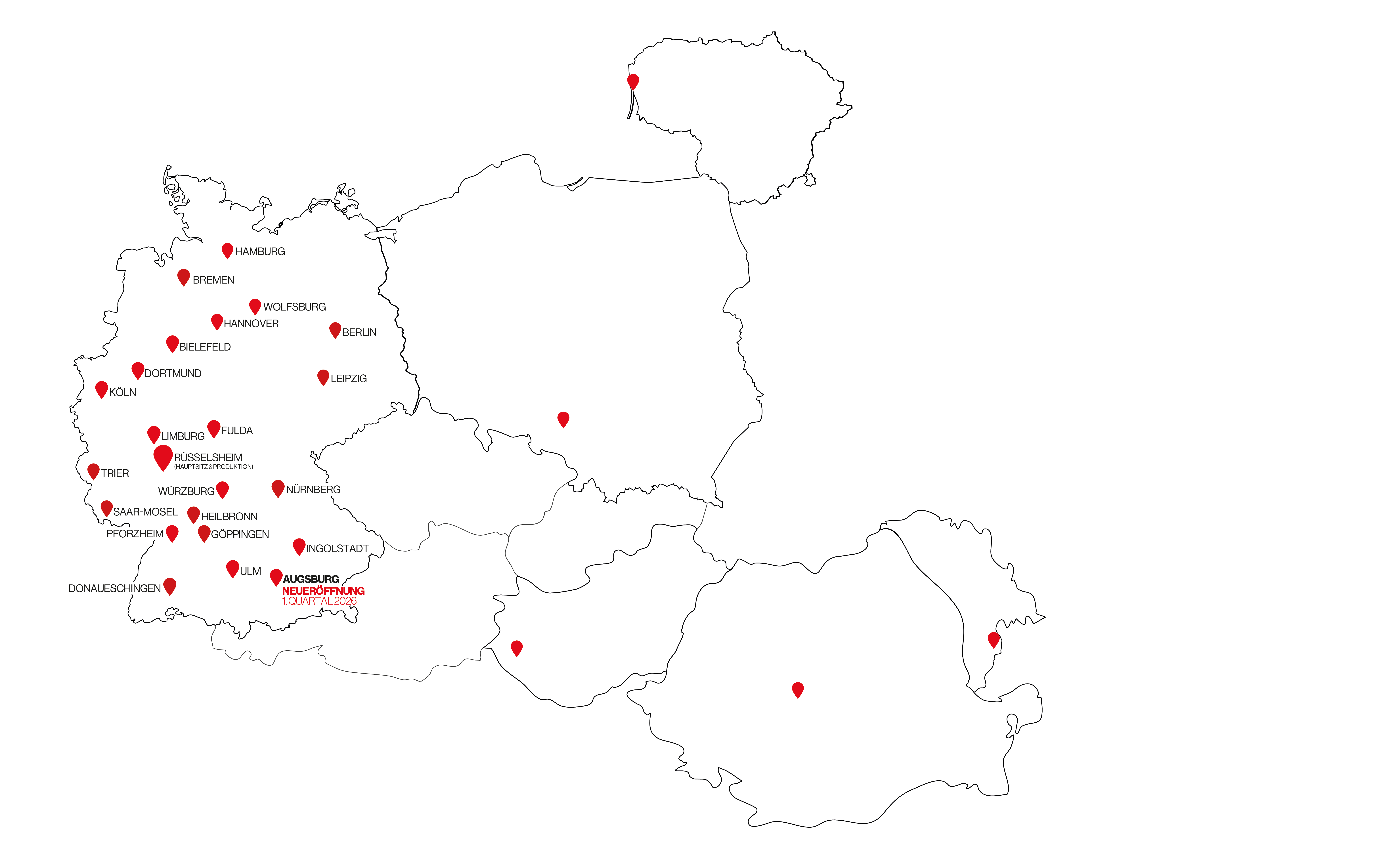 KD Überdachung Standorte