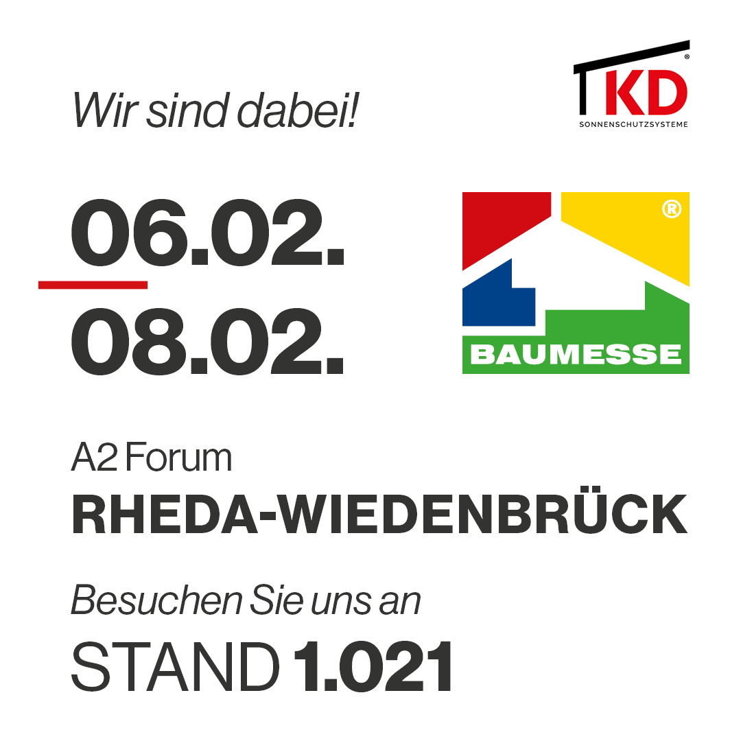 Besuchen Sie uns auf der Baumesse in Rheda-Wiedenbrück 2026! Hochwertige Terrassenüberdachungen, Carports & Messeaktionen jetzt informieren!