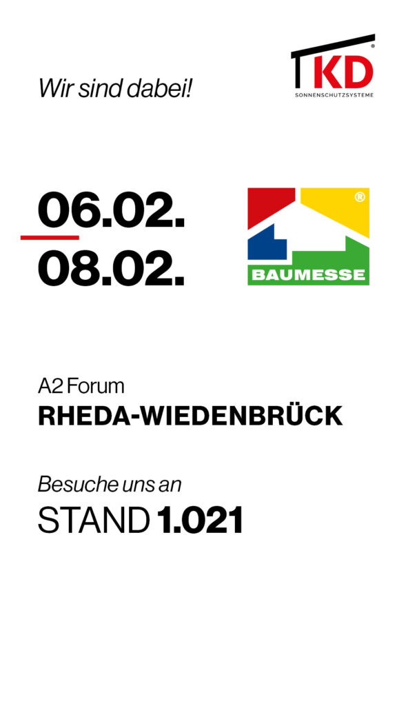 Besuchen Sie uns auf der Baumesse in Rheda-Wiedenbrück 2026! Hochwertige Terrassenüberdachungen, Carports & Messeaktionen jetzt informieren!