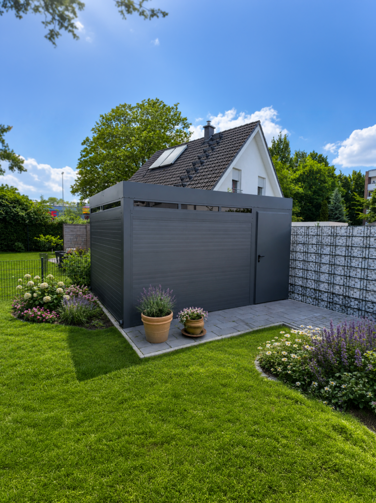 Lebensqualität im Garten steigern - KD Cube Box Gerätehaus